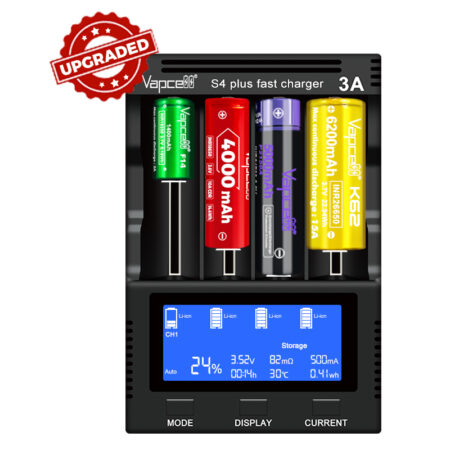 Bộ sạc pin Vapcell S4 Plus US Plug