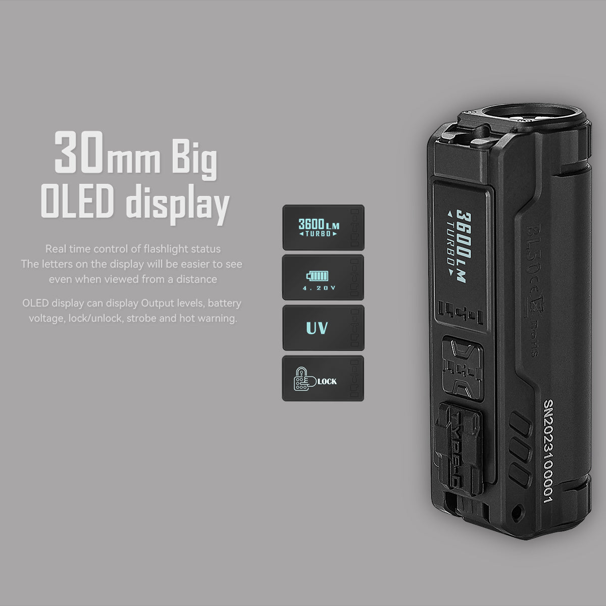 Đèn pin EDC Imalent BL50 - 3600 lumen - chiếu xa 428 m - Ảnh 8