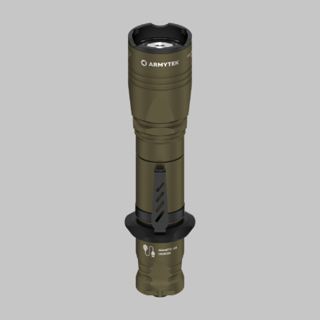 Đèn pin tactical Armytek Dobermann v1.5 Pro Olive (Warm) - 1500 lumen - chiếu xa 368m